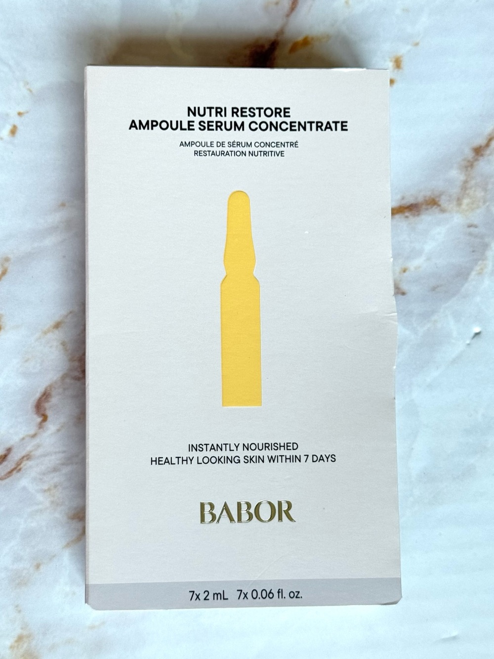 Babor Nutri Restore Ampoule Serum Concentrate 7 Ampoules 2 ml Each 14ml Total
